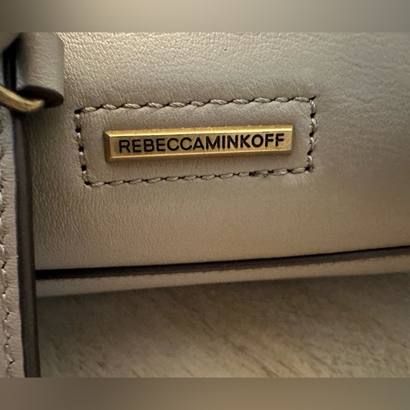Rebecca Minkoff Gray taupe leather ring, satchel shoulder Crossbody bag - Picture 7 of 14